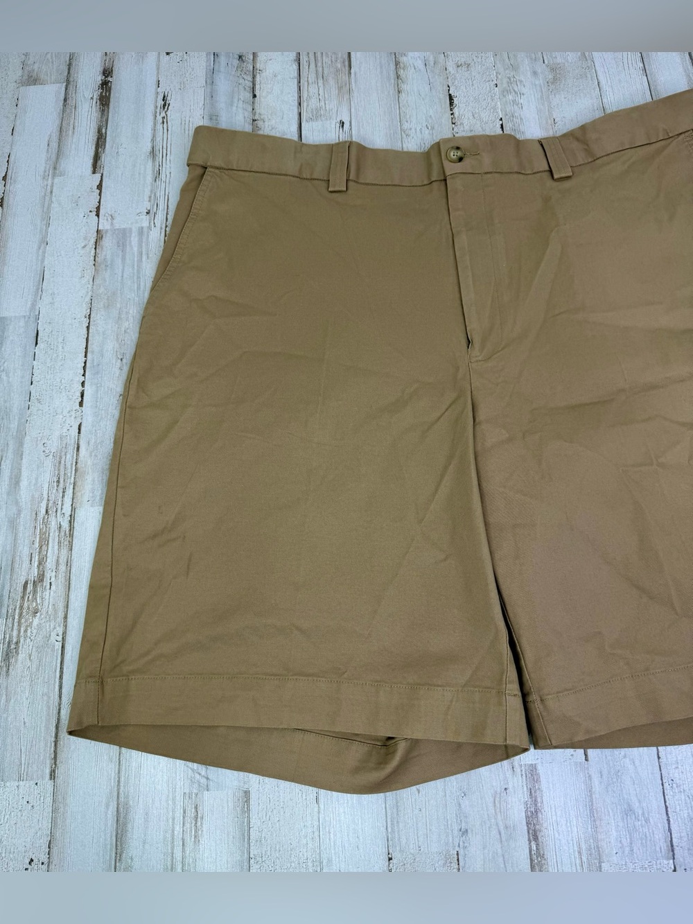 Oak Hill Shorts Mens 48 Khaki Stretch Chino Big & Tall Flat Front 10 Inseam NWT - Picture 4 of 12